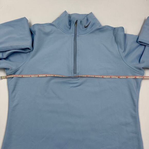 Nike-Fit Women's Light Blue warm 1/4 zip size Medium - Picture 2 of 11